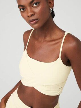 Alo Yoga Airbrush Enso Bra - French Vanilla - Size Small